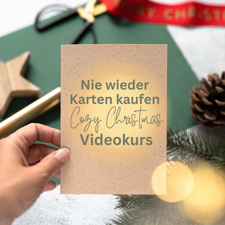 Letterbraut - Materialpaket „Nie wieder Karten kaufen – Cozy Christmas“ Videokurs - Stifteliebe