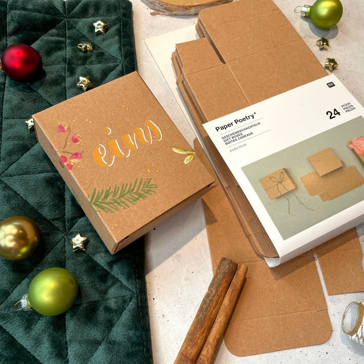 24 Geschenkschachteln Adventskalender - Stifteliebe