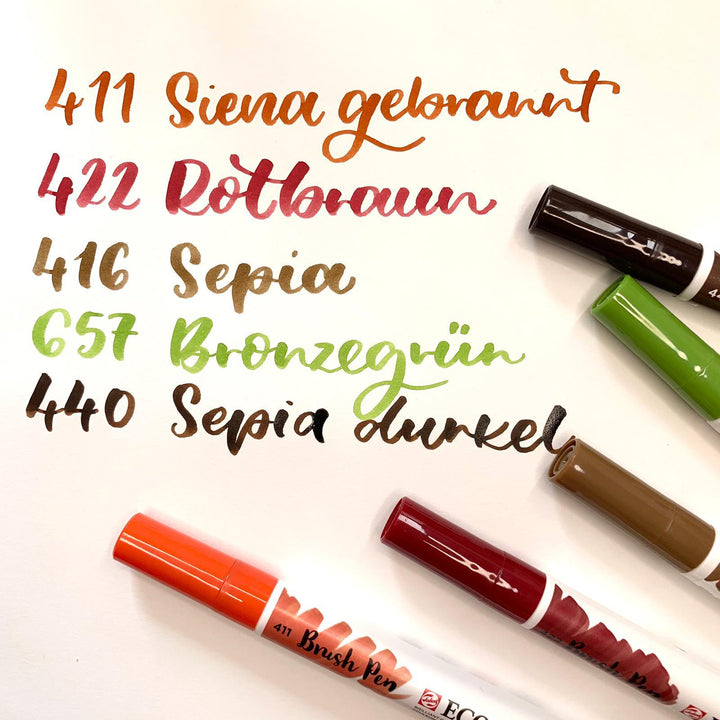 Brushpen 5er Set Herbstfarben - Stifteliebe