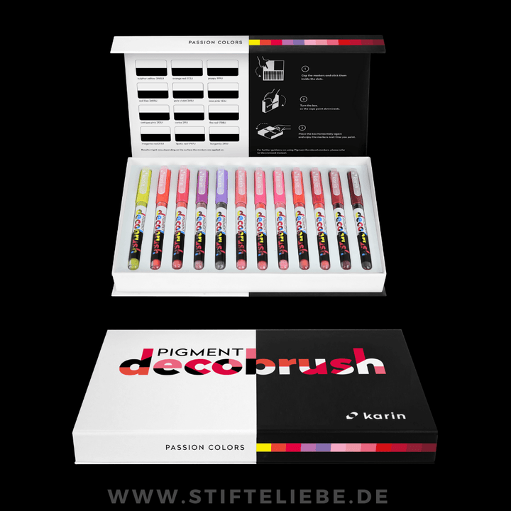 PIGMENT Decobrush Passion Set 12 Farben - Stifteliebe