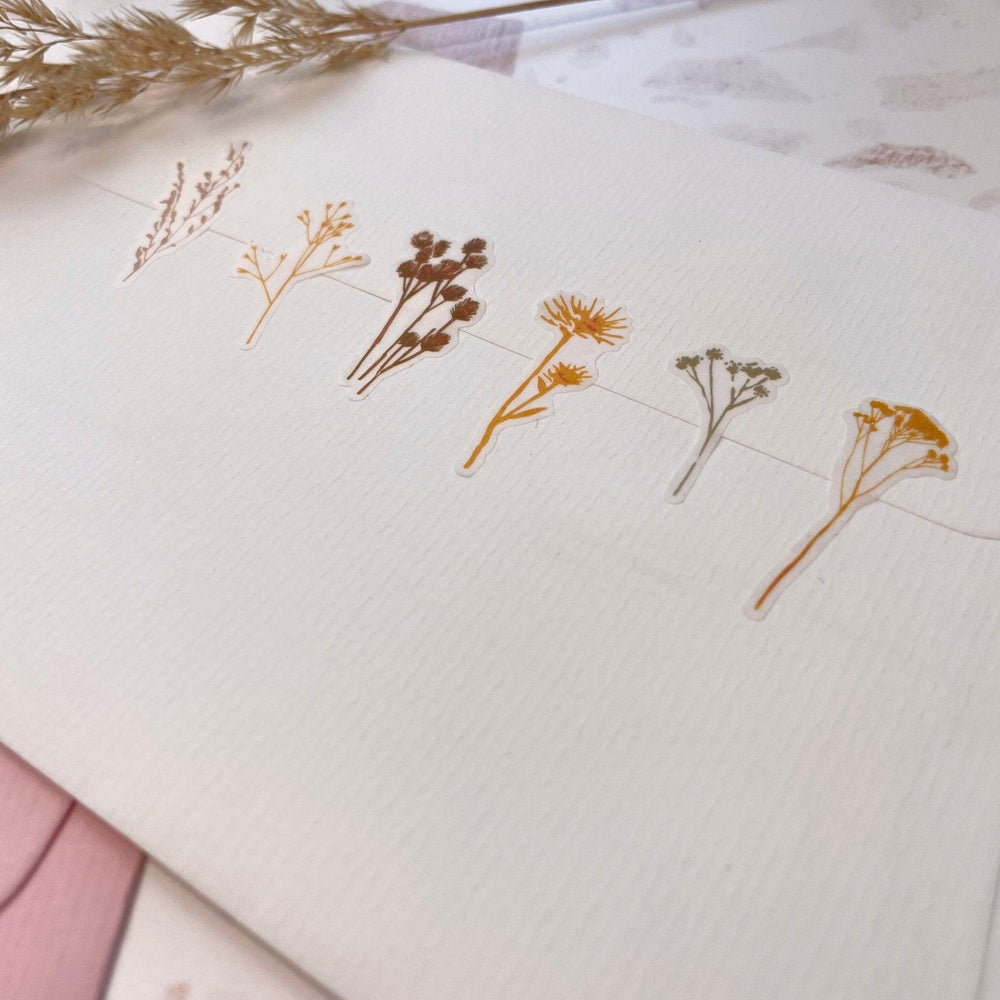 Washi Sticker Trockenblumen - Stifteliebe